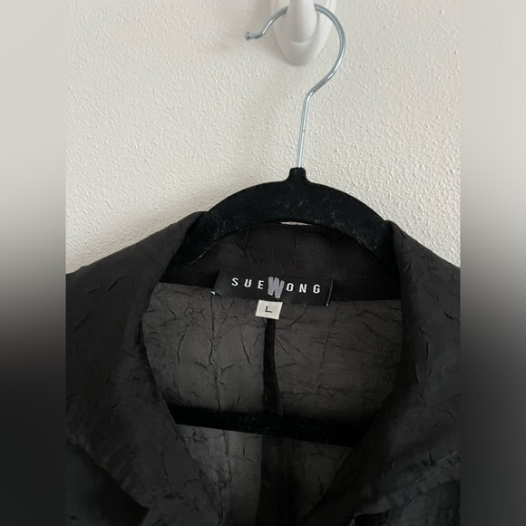 Vintage Sheer Belted Sue Wong Dress, size large - Picture 3 of 5